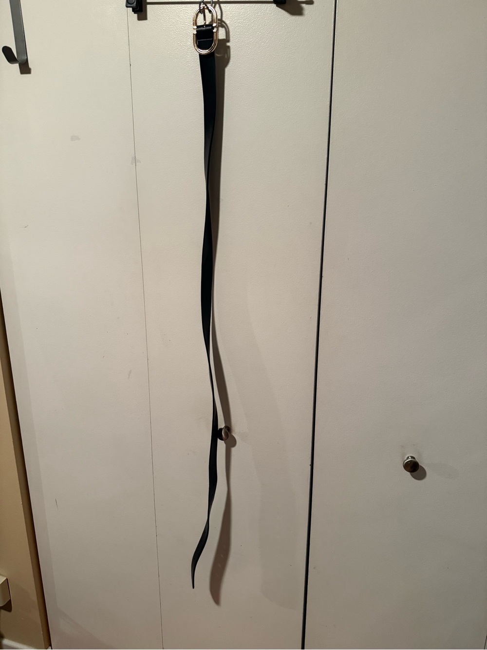 Black Decorative Leather Hanging Strap - Home Accents
